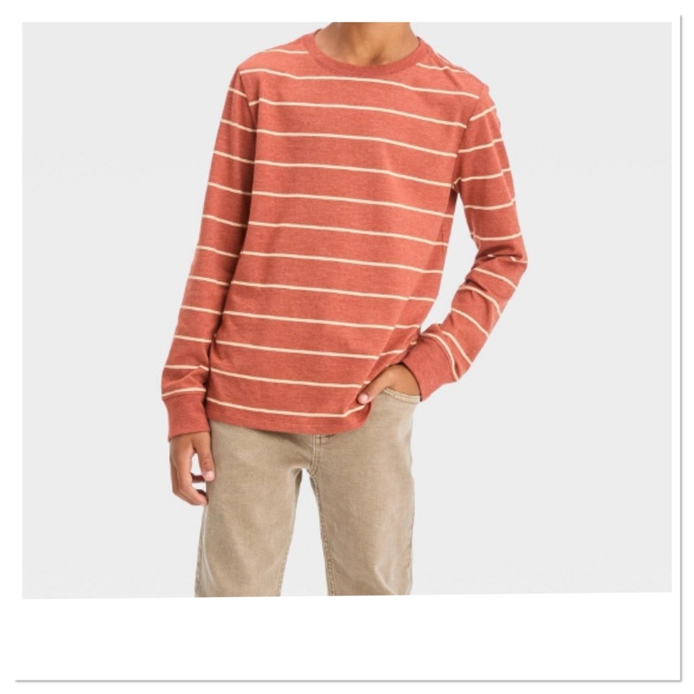 Boys Long Sleeve Striped T-Shirt Cat & Jack